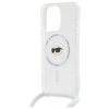 Karl Lagerfeld KLHMP16LHCKHNT iPhone 16  Pro 6.3 hardcase transparent Crossbody IML Karl Head Magsafe